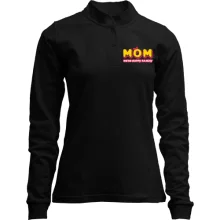 Лонгслив поло со стойкой Mom we`re happy family